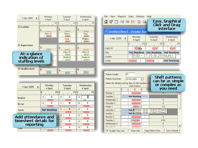 Oriador Staff Rota screen shot